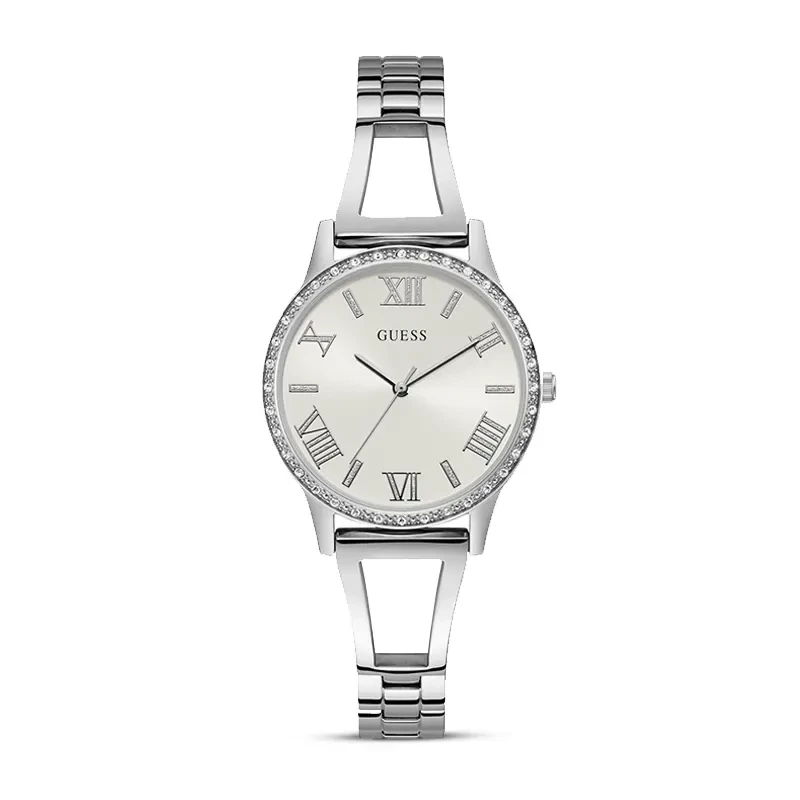 Guess Lucy Silver Dial Silver-tone Ladies Watch | W1208L1